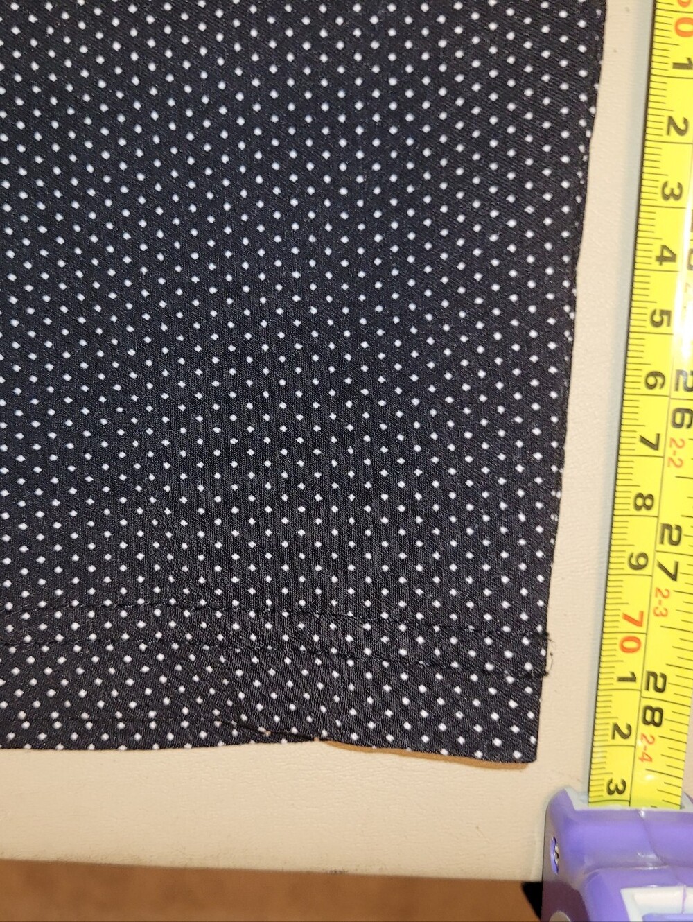 Just Be Black Pants with White Micro Polka Dot Print. Size 3X - Picture 6 of 6